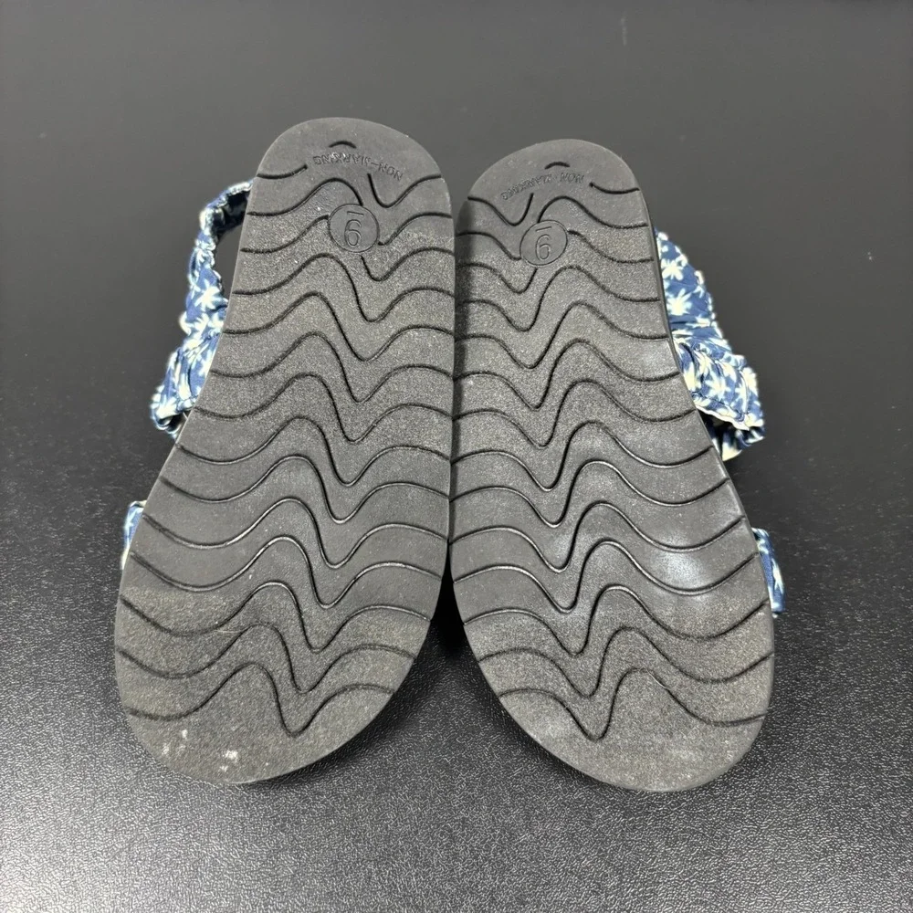 Cat & Jack Toddler Girls Blue/White Slingback Sandal - Size 9‎ EUC Summer Beach